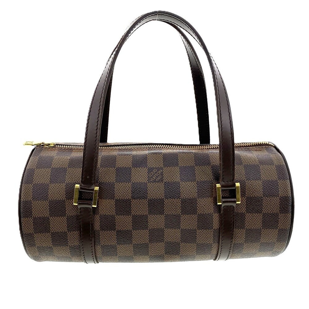 LOUIS VUITTON Papillon Barrel Bag Handbag Damier Canvas Brown